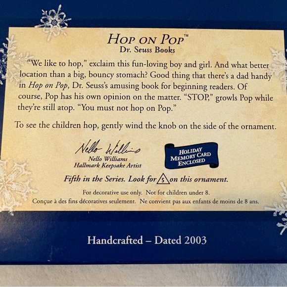 Hallmark Vintage Collectors Series Hop on Pop Keepsake Ornament - Picture 16 of 16